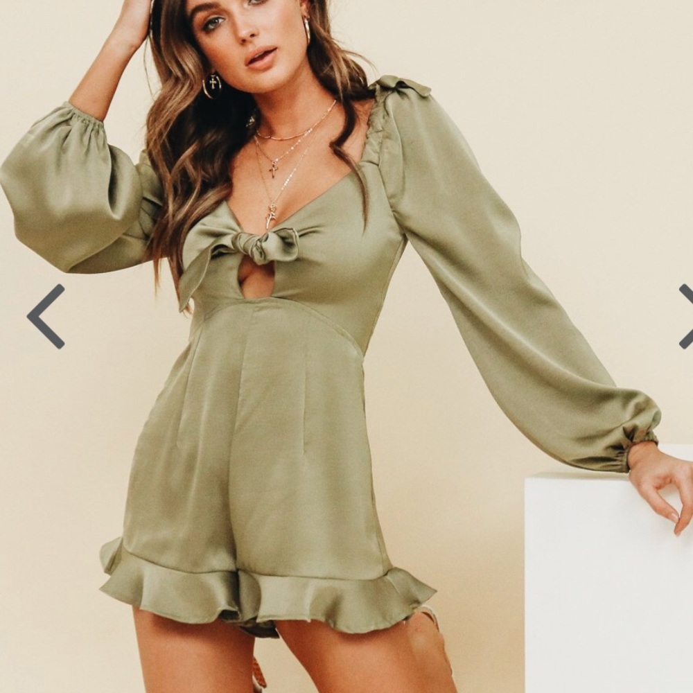 Brooklyn tie front romper
